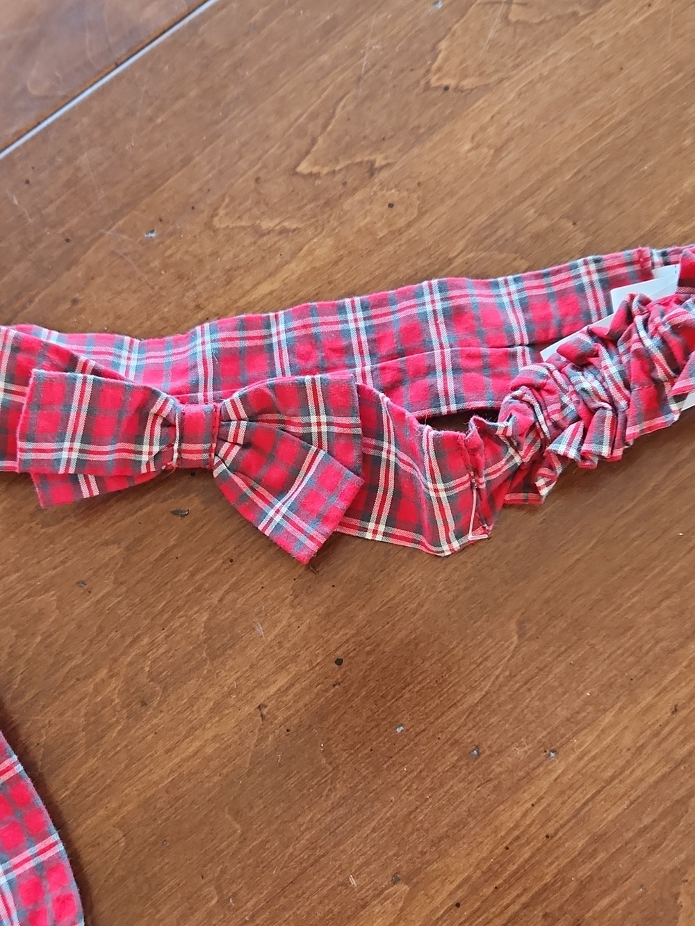 Carter's  3 Piece Plaid Print Baby Girl Long Sleeve Bodysuit, Tights And Headwra - Picture 3 of 6